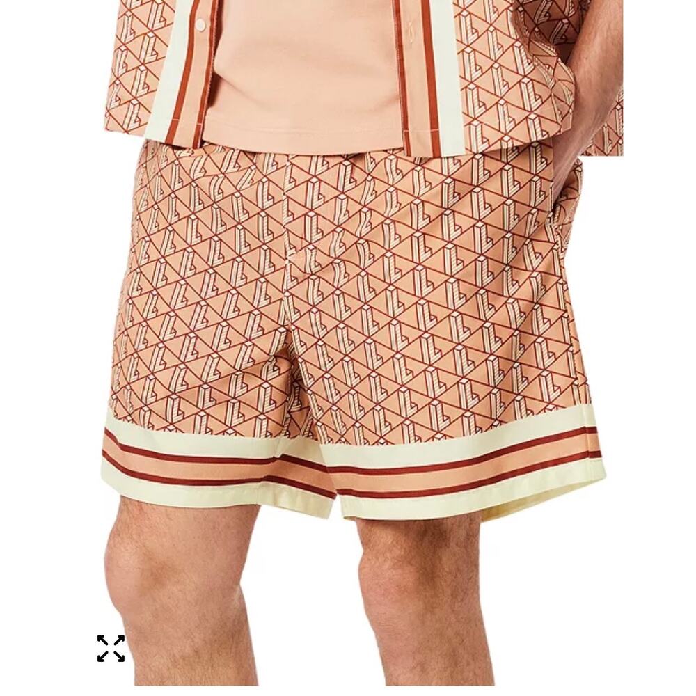 Lacoste Men’s Lightweight Monogram Print Shorts – Size M (FR 4)